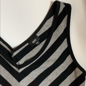 Mossimo Supply Co. Dresses - Midi dress, gray and black stripes. Mossimo Supply Co. Dresses - Midi dress, gray and black stripes.